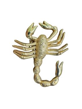 D’Orlan Vintage Gold Tone Scorpion Brooch #1666